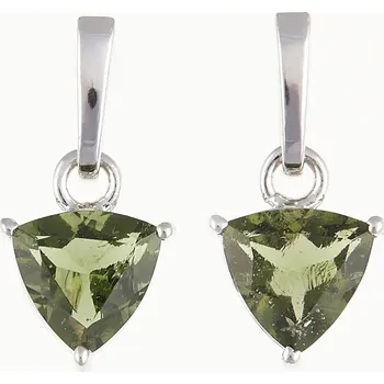 Náušnice My Moldavite Stříbrné náušnice s vltavíny 307-2