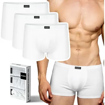 Boxerky Pánské slipy ATLANTIC 3BMH-007 z bavlny, pohodlné boxerky, 3 páry - XL