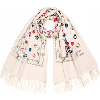 Šála Art of Polo šála bílá 200 cm - dámská