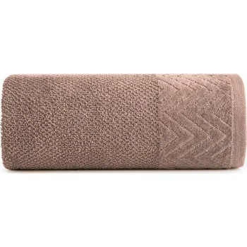 Ručník Bavlněný koupelnový ručník Eurofirany Loren pudrový 500g/m2 50x90cm