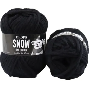 Příze Drops Snow UNI 02 černá