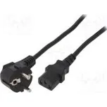 Kabel CEE 7/7 (E/F) úhlová vidlice,IEC C13 zásuvka PVC 10m