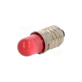 Žárovka LED lamp red E10 24VDC 24VAC AC lum 700÷800mcd