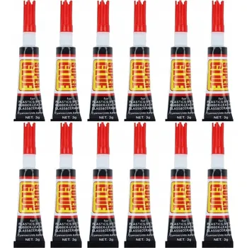 Průmyslové lepidlo LEPIDLO SUPER GLUE SUPER SILNÉ V SADĚ SADA LEPIDEL 12 KS RYCHLESCHNOUCÍ