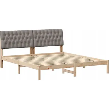 Postel Rámeček postele s čalouněným čelem Hnědý 180 x 200 cm