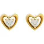 Guess Pozlacené ocelové náušnice Srdíčka Beloved JUBE05024JWYGT/U + 2 měsíce na vrácení zboží