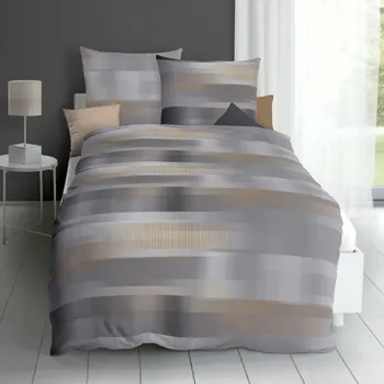 Povlečení Kaeppel | Povlečení Mako satén Vision platin, 140x200, 70x90