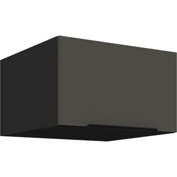 Kuchyňská skříňka 60 NAGU-36 1F, Horní kuchyňská skříňka o hloubce 57 cm, Aria grafit/černá