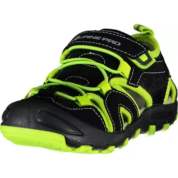 Chlapecké sandály Dětské sandále ALPINE PRO FLAVIO KBTR223 ČERNÁ/ZELENÁ 28