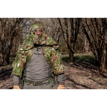Ochranné vybavení na lov a střelbu GHOSTHOOD® Maskovací parka Ghillie Short IRR, Barva: Concamo Green