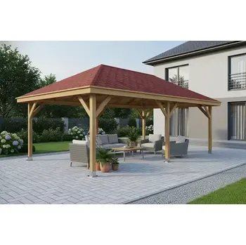 Zahradní altán Dřevěná pergola Altán Viktoria XXL 390x640