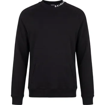 Pánská mikina BALMAIN Crew Neck Black mikina L Černá