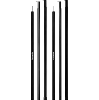 Příslušenství ke stanu Naturehike třidílné skládací tyče k přístřeškům - 2 x 190 cm - černé