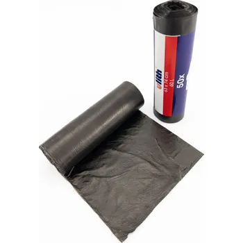 Pytle na odpadky Sáček do koše Varianta - balící., Plachty: 63 x 74 cm, 60l,7my,černý