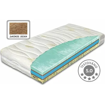 Matrace Tvrdší zdravotní matrace BIOTHERM XXL, 25cm, 120x200cm, 160kg, 2x kokos a studená pěna