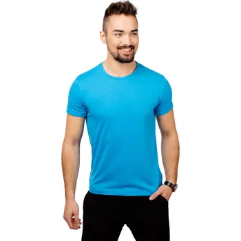 Pánské tričko Pánské tričko Glano Glano světle modrá 2258448