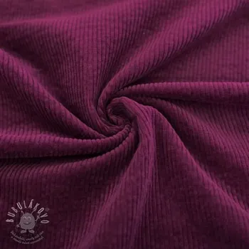 Manšestr 6W WASHED STRETCH aubergine