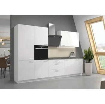 Kuchyňská linka Kuchyňská linka 280 cm Lara 3 - Bílá + Bílá lesk