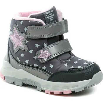 Dívčí zimní obuv American Club ES200 šedé dívčí zimní boty EUR 29