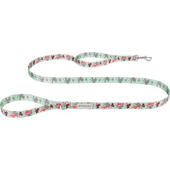 Vodítko pro psa Amiplay Vodítko Be Happy Flamingo 150 cm - XL