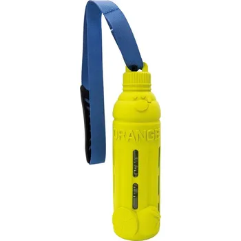 Hračka pro psa Lahev &quot;ORANGE&quot; z tvrdé přírodní gumy 26 / 65 cm, na popruhu, HipHop Dog