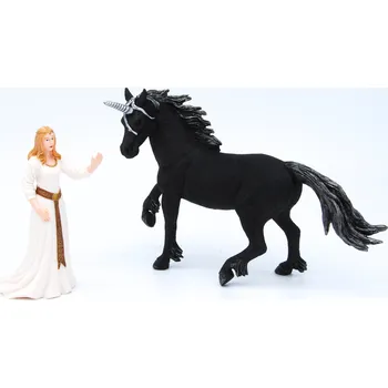 MOJO FUN sada Princezna v bílých šatech a Černý jednorožec