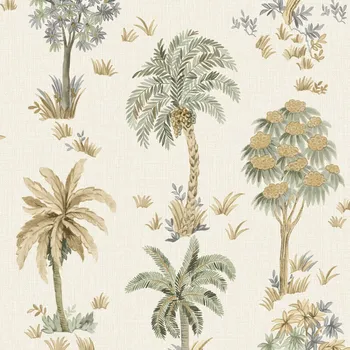 Tapeta Zambaiti Parati Luxusní vliesová tapeta na zeď, krémová, stromy, Z70706, Marrakech, Zambaiti Parati, velikost 10,05 x 0,53 m