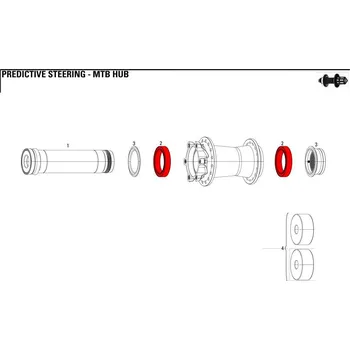 Náboj kola 11.1918.003.110 - SRAM HUB BEARING SET FRT PREDICTIVE STEERING Množ. Uni (11.1918.003.110 - SRAM HUB BEARING SET FRT PREDICTIVE STEERING Množ. Uni)