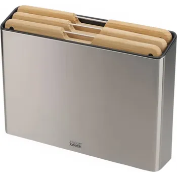 Joseph Joseph Sada čtyř bambusových prkének se stojanem Folio Steel Bamboo 28 x 38 cm