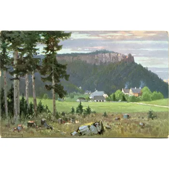 Poštovní známka Kladsko - Karlsberg - obraz na pohlednici