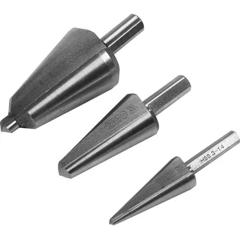 Příslušenství k nářadí Kuželové vrtáky HSS do kovu 3-30 mm, sada 3 ks