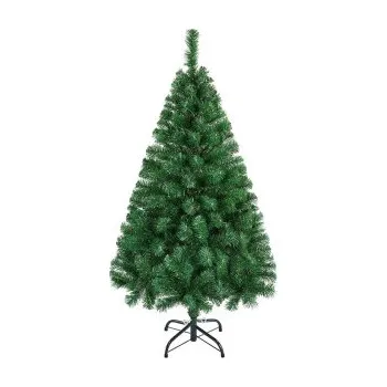 Vánoční stromek Umělý vánoční stromek se skládacím kovovým stojanem 411264 green 4ft, 124cm - A YAHEETECH