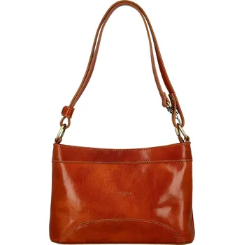 Kabelka Módní dámská kožená kabelka na rameno Delami Vera Pelle Darlin, koňaková