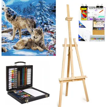 Malířský stojan Malířská-Plátna.cz Mega set na malování - Vlci