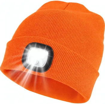 Čepice APT BQ83B Čepice s čelovkou USB, oranžová