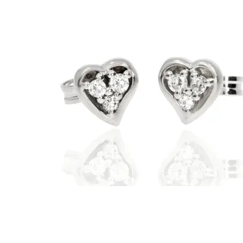 Náušnice Zlatnictví Helios Srdíčka stříbrné pecky