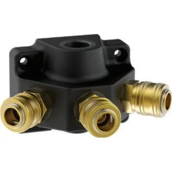 Elektroinstalační krabice VSK TBP34-3ES - Krabice ukončovac se 3 výstupy 1/2" a 3 rychlospojkami, vstup 3/4"