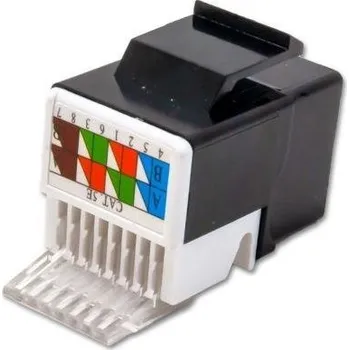 Síťový kabel XtendLan KESB5NZIZX Keystone, RJ-45, zaklapávací, černý, CAT5e, instalace bez nástrojů KESB5NZIZX