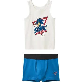 Chlapecká souprava spodního prádla, 2dílná (bílá/modrá, 110/116)