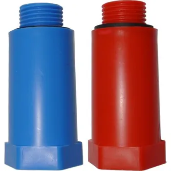 Vodovodní potrubí Zátka s těsněním dlouhá 1/2" ČEVENÁ/MODRÁ EKOPLASTIK - ZAGDXXXXX