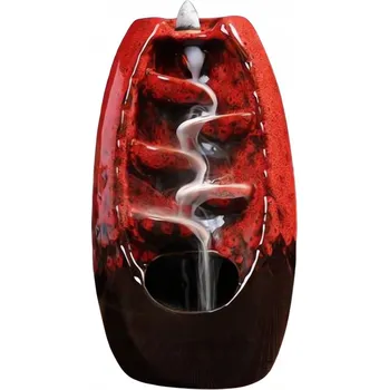 Aroma lampa Verk 27420 Keramická aromalampa kouřový vodopád, červená
