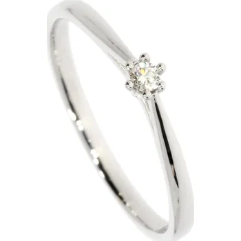 Prsten Zlatnictví Helios Zlatý jemný prsten s Diamantem Velikost: 52, Váha: 1,5g