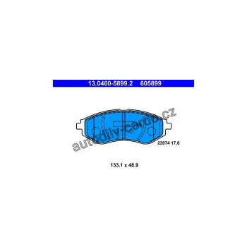 Brzdová destička Sada brzdových destiček ATE 13.0460-5899 (AT 605899) - CHEVROLET, DAEWOO