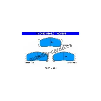 Brzdová destička Sada brzdových destiček ATE 13.0460-5806 (AT 605806) - MAZDA