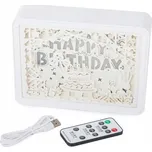 Verk 24186 LED tabule s podsvícením Happy Birthday s dálkovým ovládačem