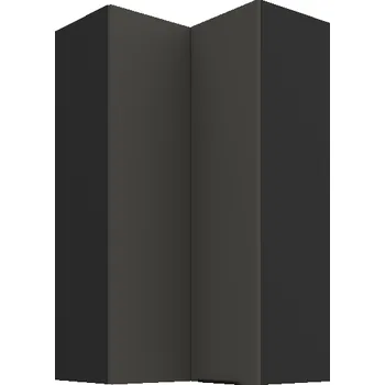 Kuchyňská skříňka 60 x 60 GN-108 2F (90°), Horní rohová kuchyňská skříňka Aria grafit/černá