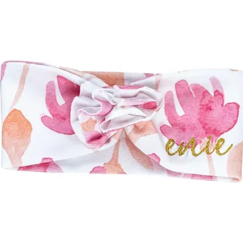 Čelenka ENIE BABY Dětská čelenka Happy Pink Leaves