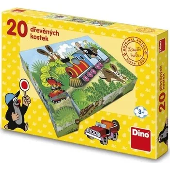 Hračka Kostky kubus Krtek a dopravní prostředky dřevo