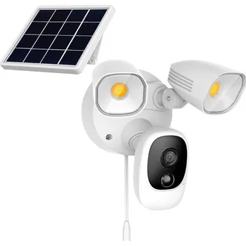 IP kamera Bezdrátová bezpečnostní WiFi kamera s LED reflektory a solárním panelem Secutek SRT-FC1T