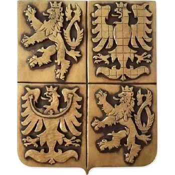 Vlajka Patinovaný sádrový znak ČR - 32 x 40 cm
